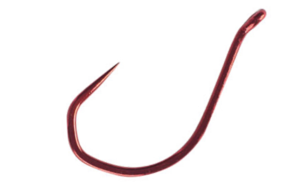Owner No Escape Barbless Hook - Red Finish - 8 pack - Size 1